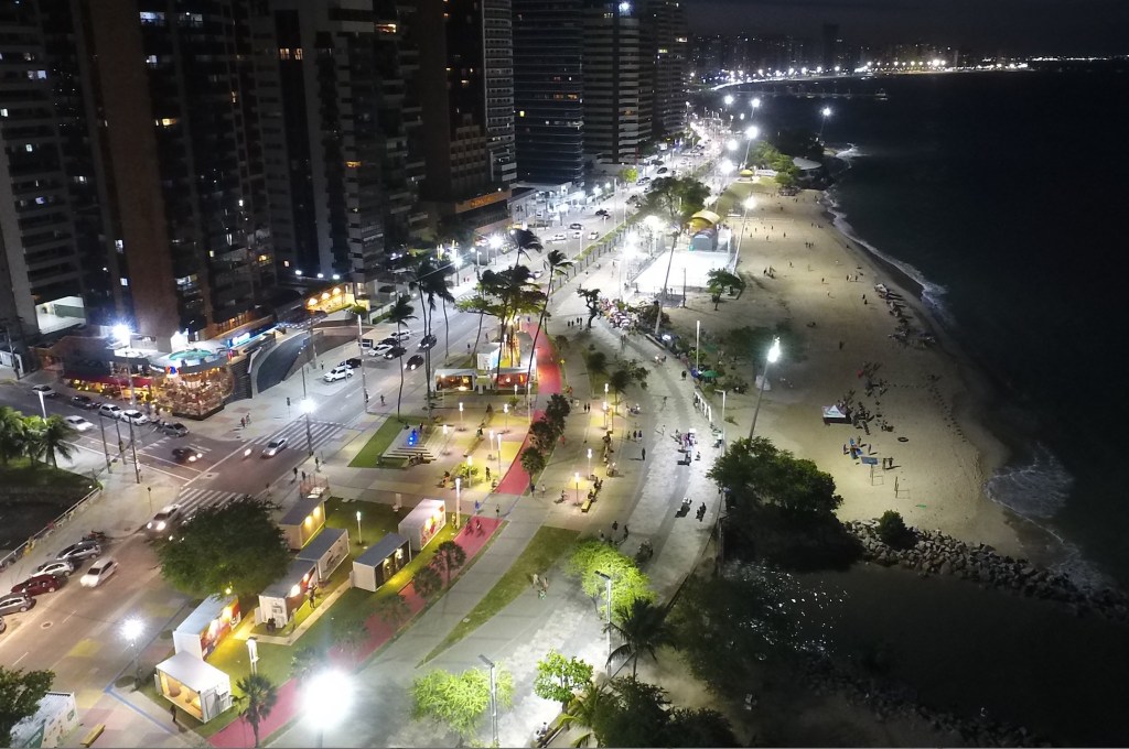 Foto tirada por um Drone. É possível observar a exposição da Janelas CASACOR Ceará abaixo.