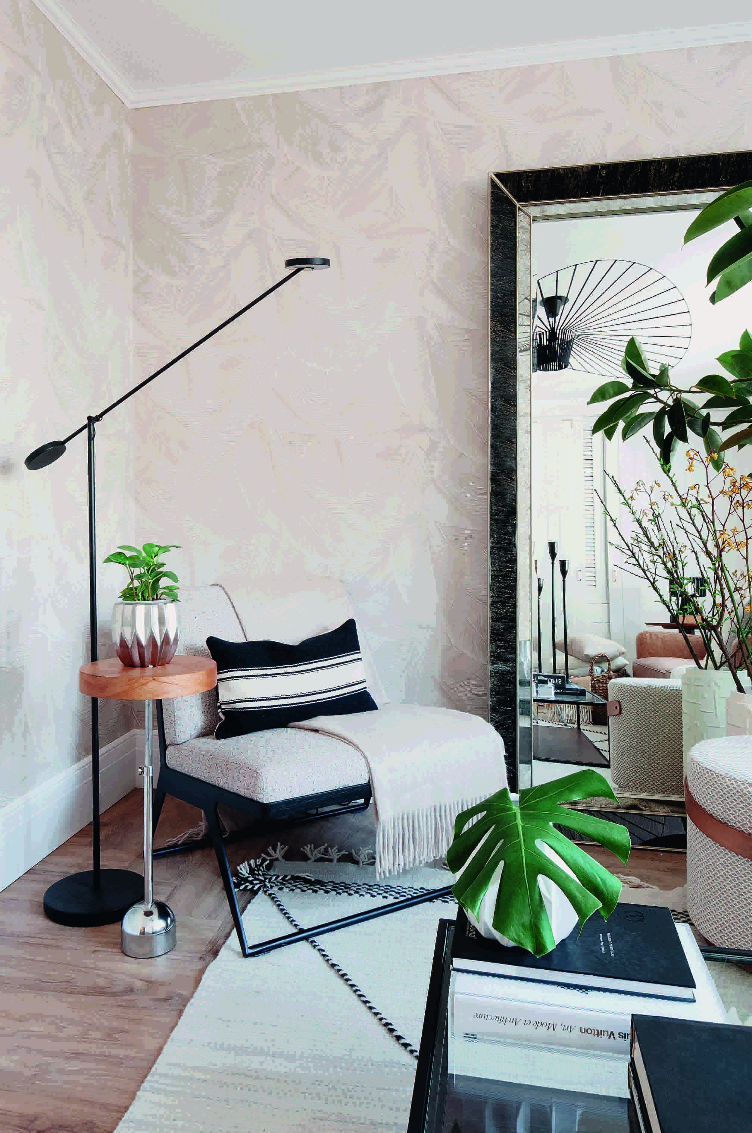 Karla Ch&aacute;vez e Paula Vecco - Departamento del Hu&eacute;sped. Ambiente da CASACOR Peru 2022.