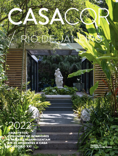 Capa do Anuário CASACOR Rio de Janeiro 2022. Ambiente: Pavilhão 22, por Mario Costa Santos.